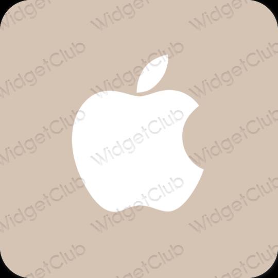 Estetico beige Apple Store icone dell'app