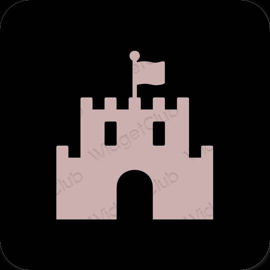 Ästhetisch Schwarz Disney App-Symbole