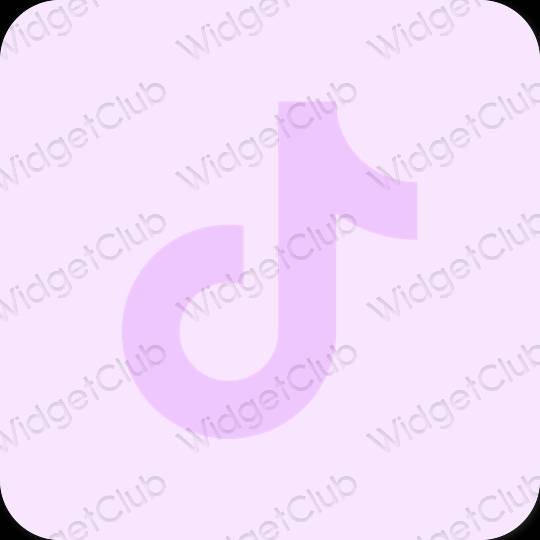 审美的 紫色的 TikTok 应用程序图标