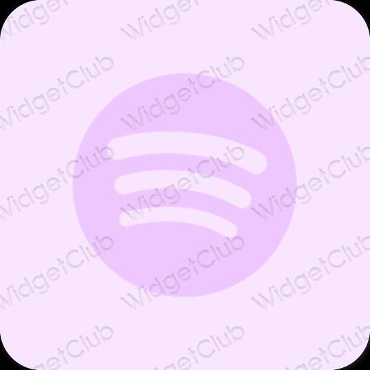 Esteetiline lilla Spotify rakenduste ikoonid