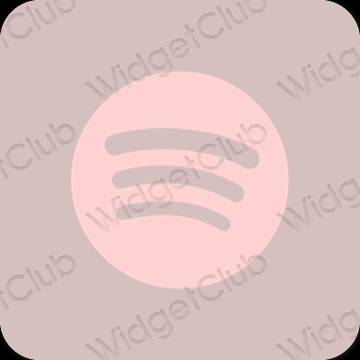 審美的 粉色的 Spotify 應用程序圖標