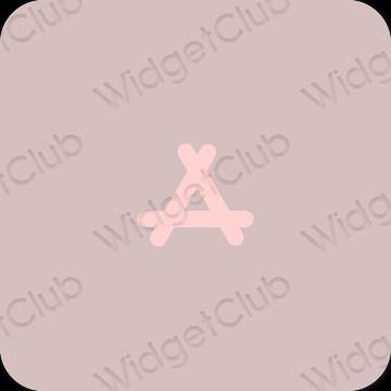 Aesthetic pastel pink AppStore app icons