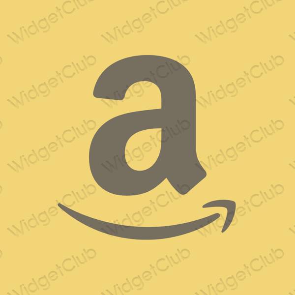 Esztétika narancssárga Amazon alkalmazás ikonok