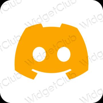 Estético laranja discord ícones de aplicativos
