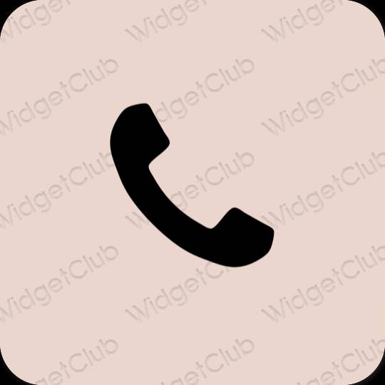 Естетичен бежово Phone икони на приложения