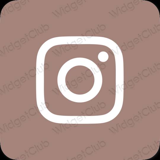 Estetico Marrone Instagram icone dell'app