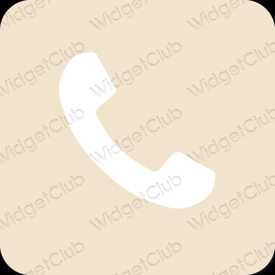 Ästhetisch Beige Phone App-Symbole