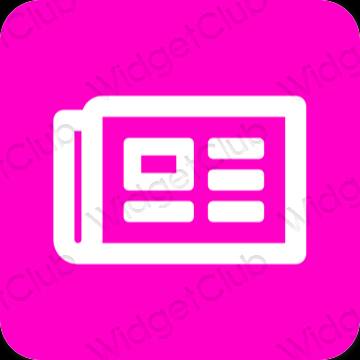 Estetisk lila Books app ikoner