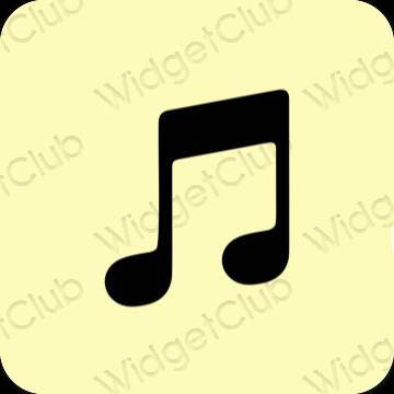 אֶסתֵטִי צהוב Music סמלי אפליקציה