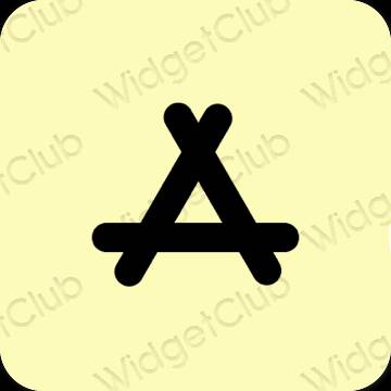 Естетичен жълто AppStore икони на приложения