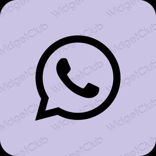 សោភ័ណ ពណ៌ស្វាយ WhatsApp រូបតំណាងកម្មវិធី