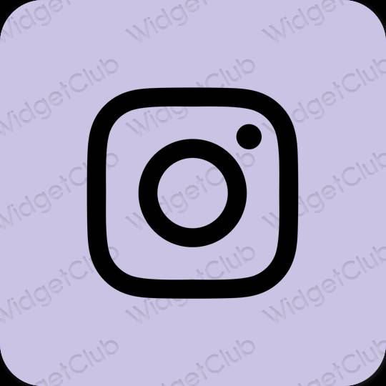 Esztétika pasztell kék Instagram alkalmazás ikonok