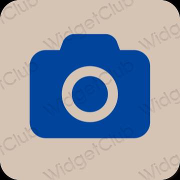 Ästhetisch Beige Camera App-Symbole