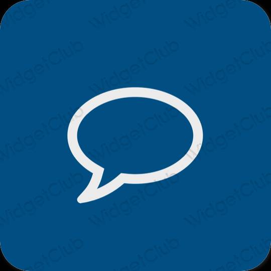 Estetisk blå Messages app ikoner