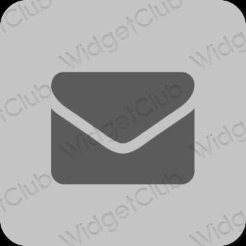 Estetis Abu-abu Mail ikon aplikasi