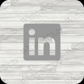 Aesthetic gray Linkedin app icons