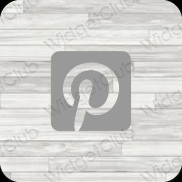 Stijlvol grijs Pinterest app-pictogrammen