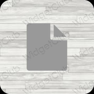 Aesthetic gray Notes app icons