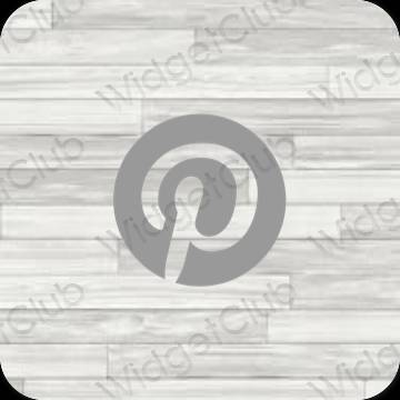 Stijlvol grijs Pinterest app-pictogrammen