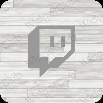 Ästhetisch grau Twitch App-Symbole