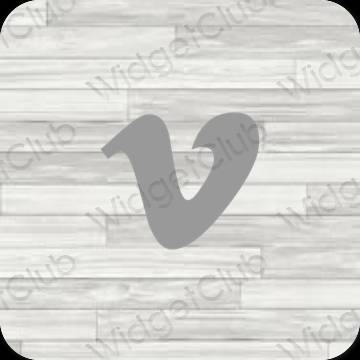 Estetico grigio Vimeo icone dell'app