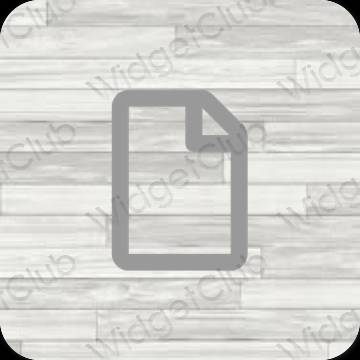 Aesthetic gray Notes app icons