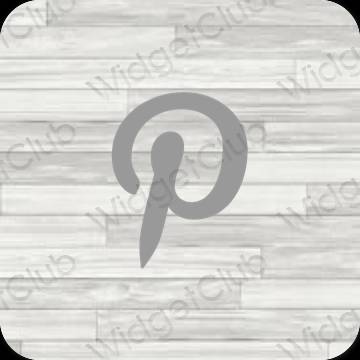 Stijlvol grijs Pinterest app-pictogrammen