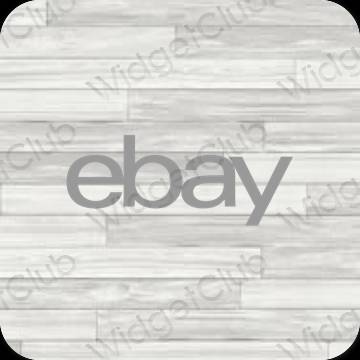 Aesthetic gray eBay app icons