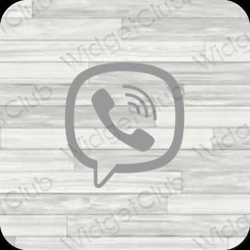 Estetico grigio Viber icone dell'app