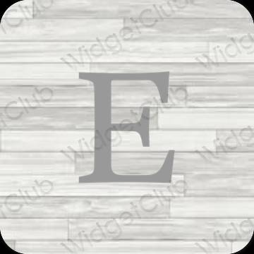 Estetico grigio Etsy icone dell'app