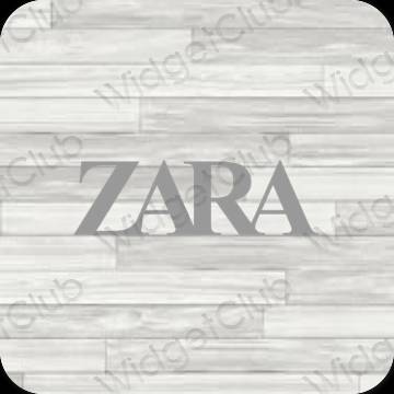 Aesthetic gray ZARA app icons