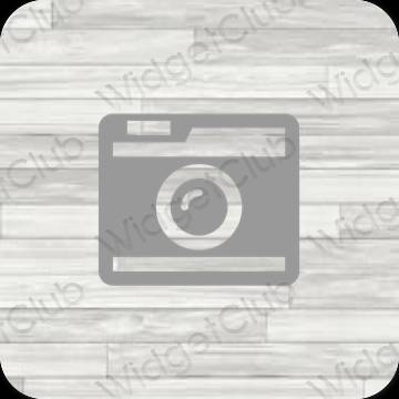 Estetsko siva Camera ikone aplikacij