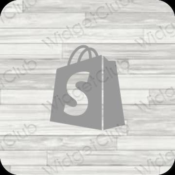 Aesthetic gray Shopify app icons