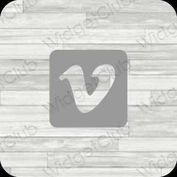 Estetico grigio Vimeo icone dell'app