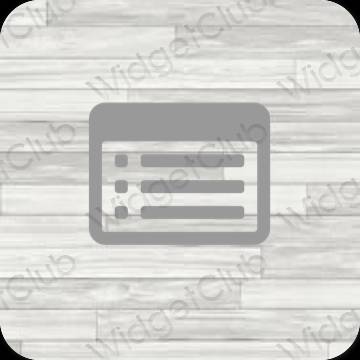 Ästhetisch grau Reminders App-Symbole