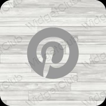 Stijlvol grijs Pinterest app-pictogrammen