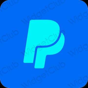 Ესთეტიური მეწამული Paypal აპლიკაციის ხატები