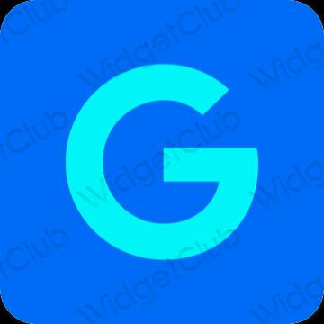Estetik mavi Google uygulama simgeleri