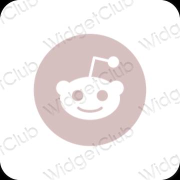 Ästhetisch Pastellrosa Reddit App-Symbole