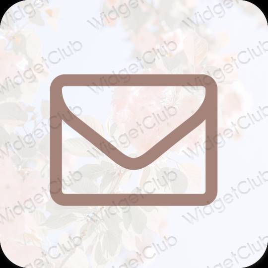 Estetisk brun Mail app ikoner