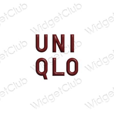 Esthetische UNIQLO app-pictogrammen