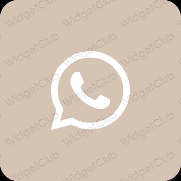 эстетический бежевый WhatsApp значки приложений
