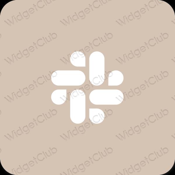 Stijlvol beige Slack app-pictogrammen