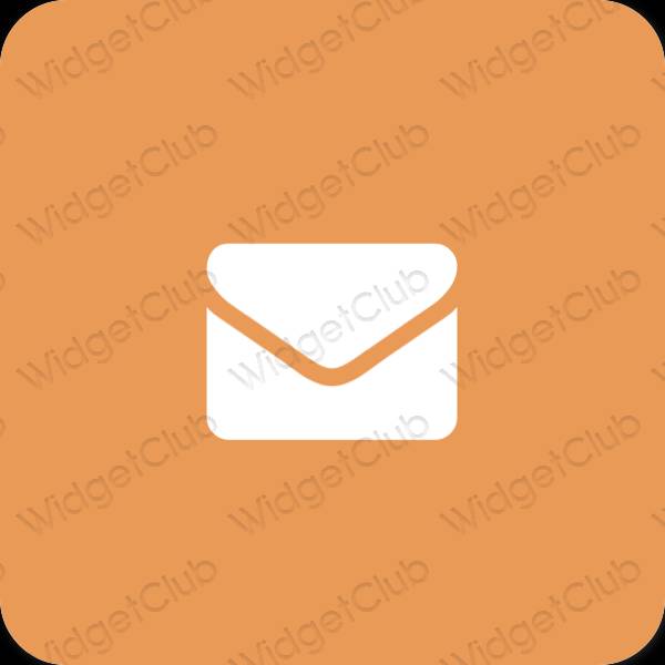 Estetyka brązowy Mail ikony aplikacji