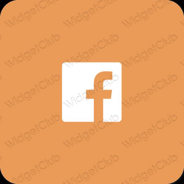 Æstetisk orange Facebook app ikoner
