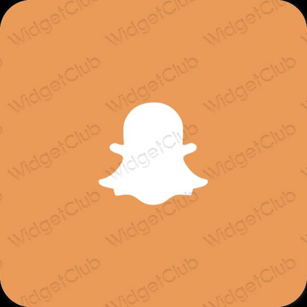 Aesthetic orange snapchat app icons