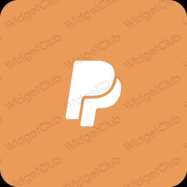 Αισθητικός πορτοκάλι Paypal εικονίδια εφαρμογών