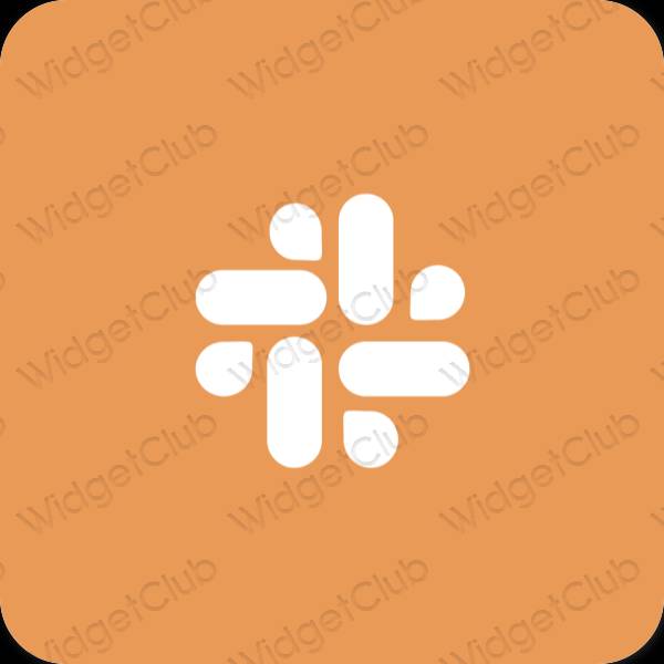 Estético laranja Slack ícones de aplicativos