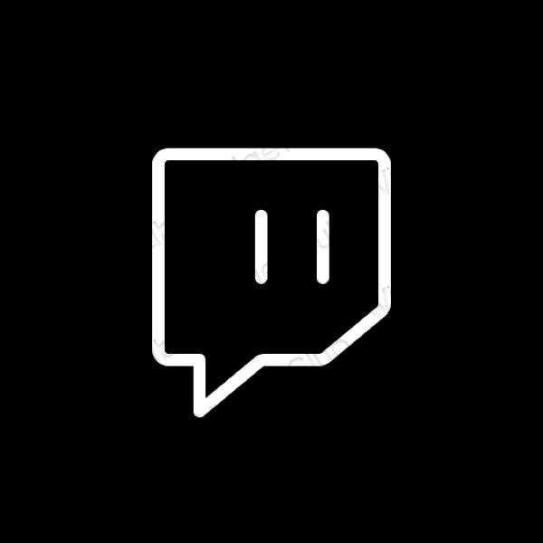 Estetske Twitch ikone aplikacij