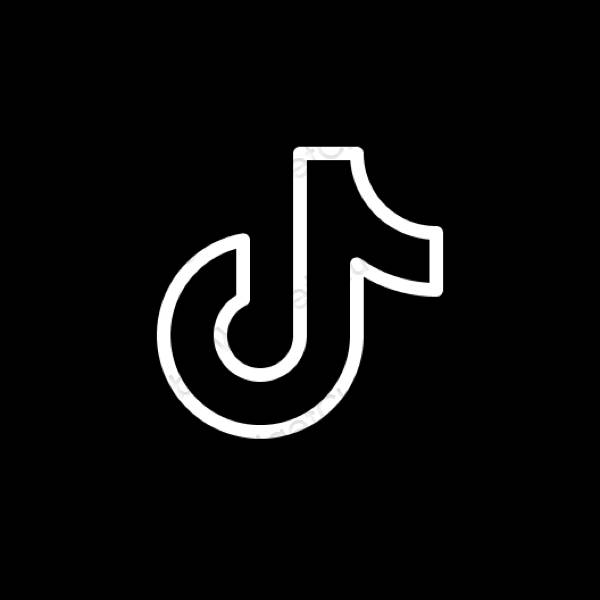 Aesthetic black TikTok app icons